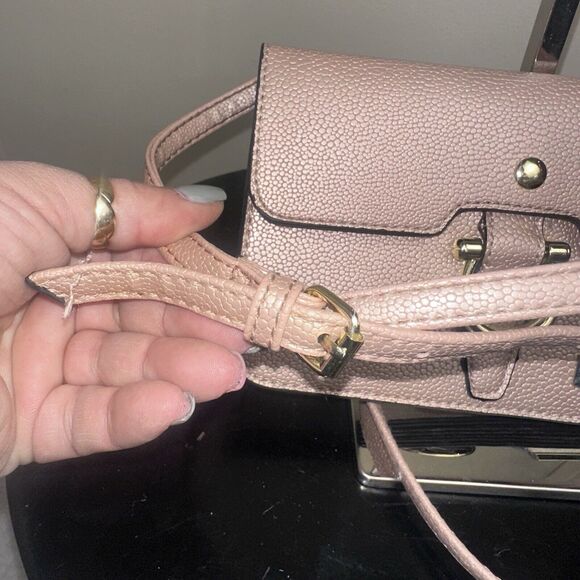 Tahari Pink Pebble Textured Crossbody Shoulder Wallet Handbag EUC - Picture 8 of 8